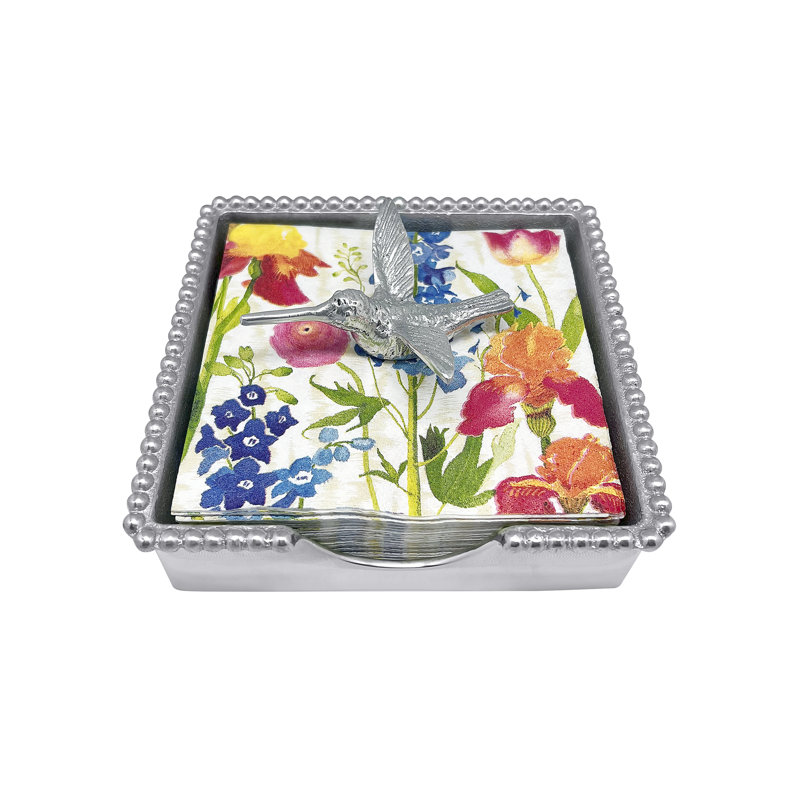 Gregarious Garden Hummingbird Beaded Napkin Holder