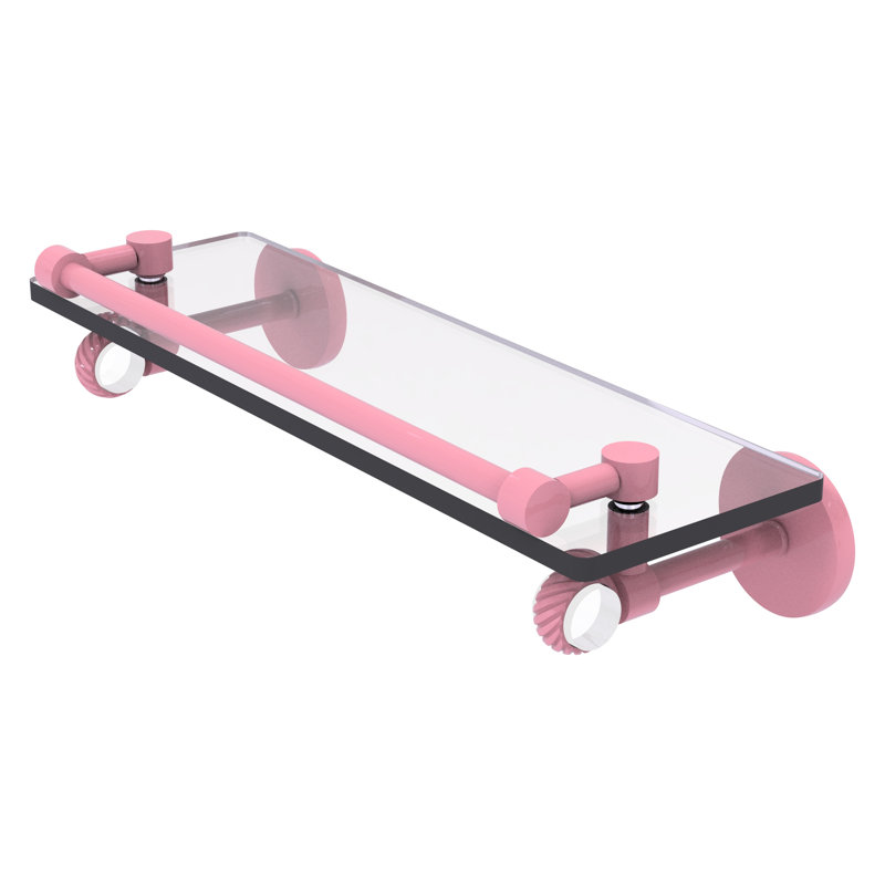 Tablette flottante Clearview, H 3,75 po x l 16 po x P 5,65 po, Rose