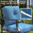 6 Piece Aluminum Patio Conversation Set, Outdoor Metal Furniture With 3-Seat Sofa, Rocking Swivel Chairs, Ottomans & Coffee Table, 5" Thick Cushions For Backyard, Poolside-1081706301-1081706300