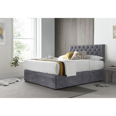 Florida Conistan Upholstered Ottoman Storage Bed with Panel Headboard & Gas Lift