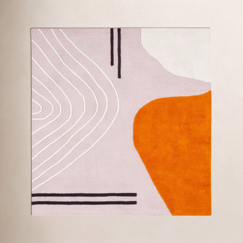Felipe Wool Abstract Indoor Rug, Square 6'