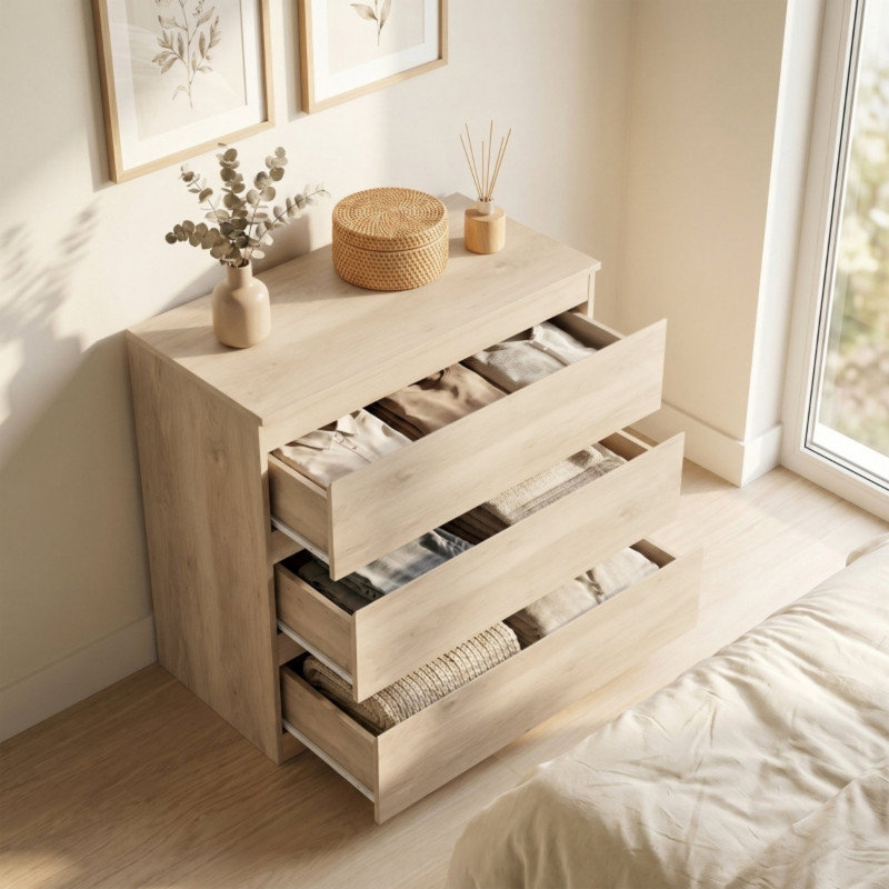 80 cm W Chest of 3 Drawers