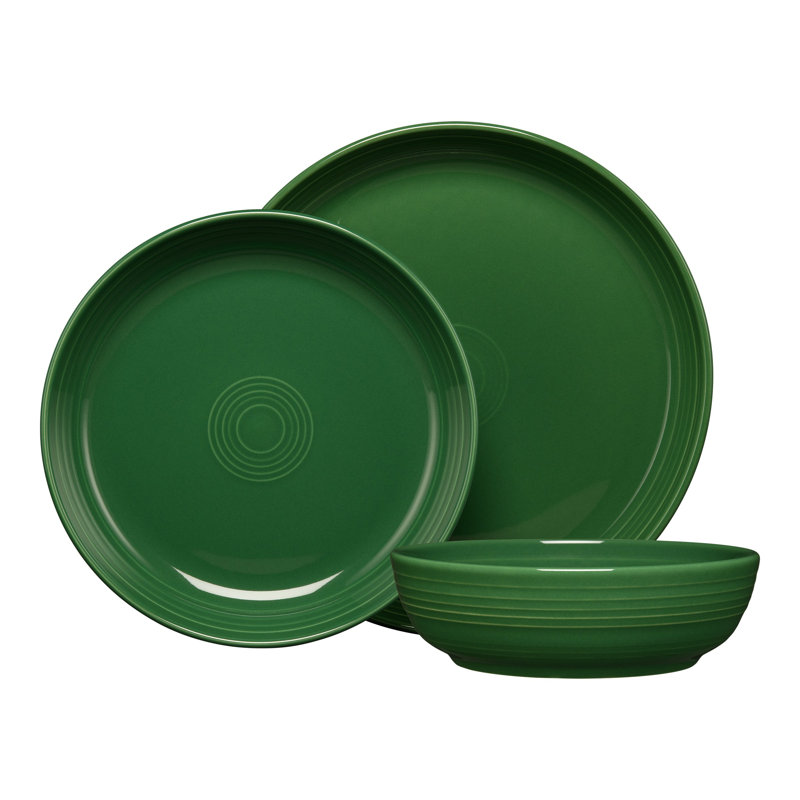 Fiesta Coupe Bowl 3-Piece Place Setting, Jade