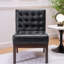 Élégante chaise d'appoint rembourrée avec coutures gaufrées-1798865641