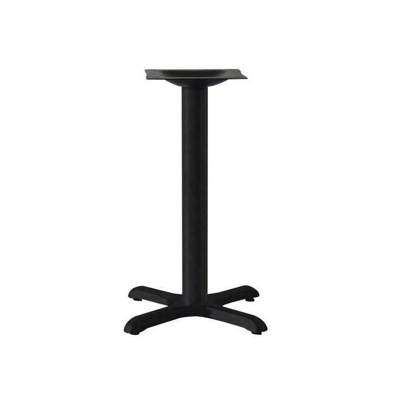 Cross Table Base Bar Height With 4" Column - Indoor 36", Black
