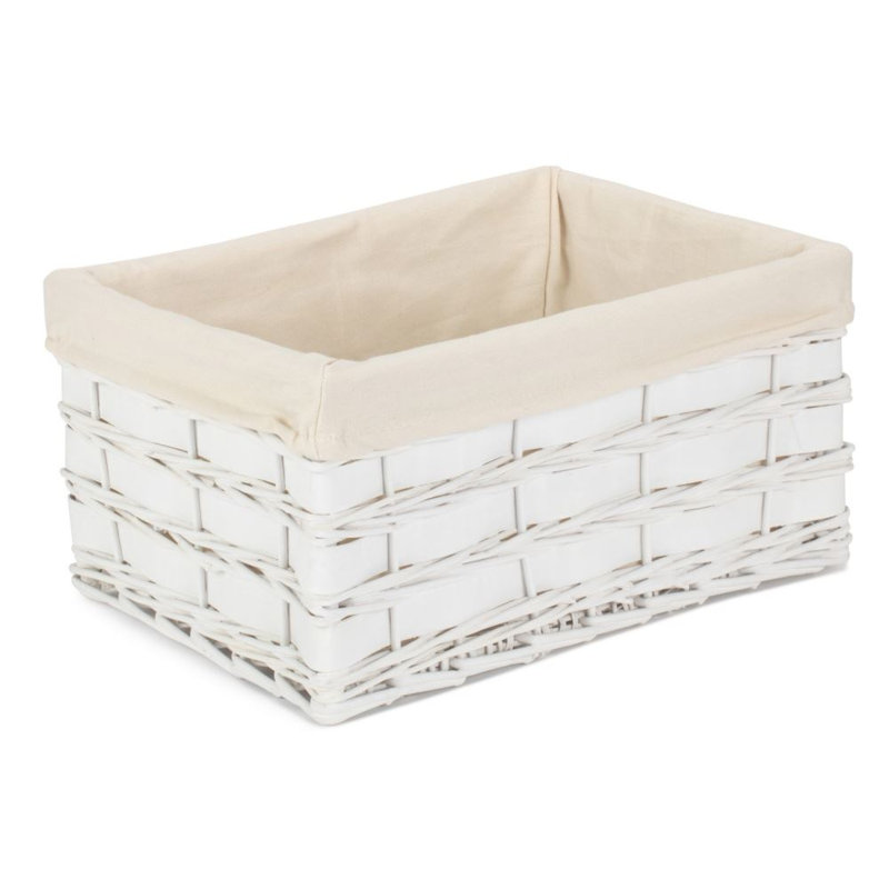 Bay Isle Home Wicker Decorative Basket, Off White