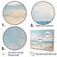 «Beige and Blue Beach Minimal Horizon», art mural plage côtière-1352701943-1352701939