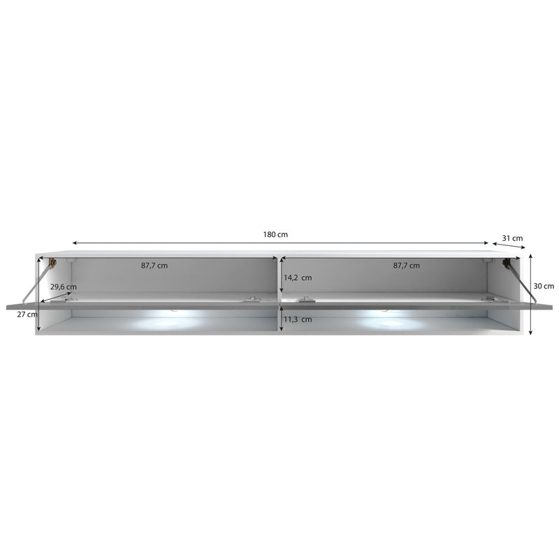 TV 180 cm, White