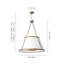 Luminaire suspendu cylindrique en tissu 6 lumières