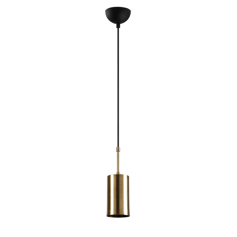 Modern Scandinavian Chandelier, Gold & Black Finish, 3.5 ft Height x 3.5 in Diameter | Metal Body, Adjustable Height, E27 Socket (Max 40W) | Perfect for Living Room, Dining Area & Glam Decor | Easy Setup Included