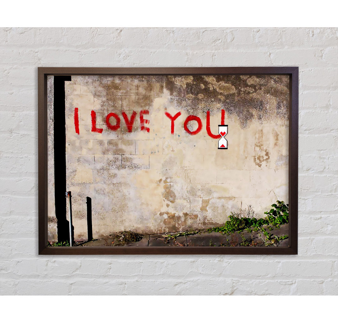 I Love You Timer - Einzelner Bilderrahmen Kunstdrucke auf Leinwand