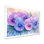 Aquarelle matin rosée de fleurs de violettes I - Violets Wall Art Living Room