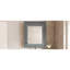 Armoire de rangement de salle de bain grise avec miroir 24 po x 27 po, fixation murale et tablette réglable pour un rangement soigné et peu encombrant