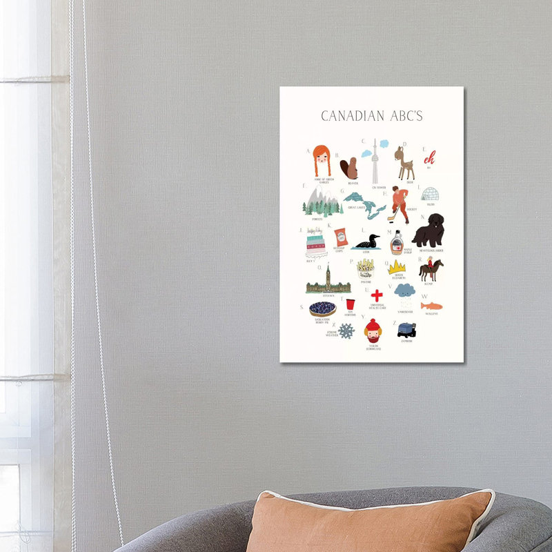 Canadian ABCs by Leah Straatsma - Wrapped Canvas Gallery-Wrapped Canvas Giclée, 20.32 cm H x 30.48 cm W