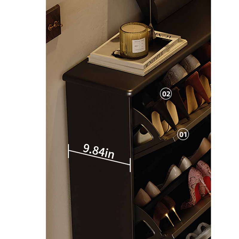 American-style thin and light luxury shoe cabinet, 49.45" H x 43.31" W x 9.84" D