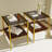 Set of 2 Rectangle End Table, Tempered Glass Tabletop with MDF layer, Glass-106645773-106645776