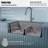 Karran Farmhouse Apron Front Quartz Composite 34'' X 21-1/4'' 50/50 Double Bowl Kitchen Sink-35699279