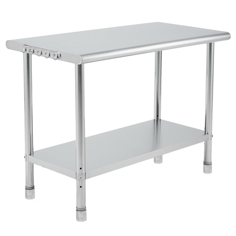 Table de préparation commerciale en acier inoxydable 60 x 24 x 35 po