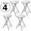 Tabouret pliant sans dossier 24 po Lavish Home avec capacité de 225 lb (ensemble de 4, blanc)-916327841-850238676