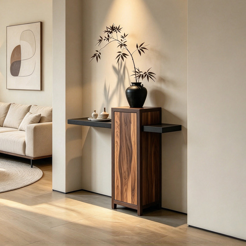 Console polyvalente simple en bois massif