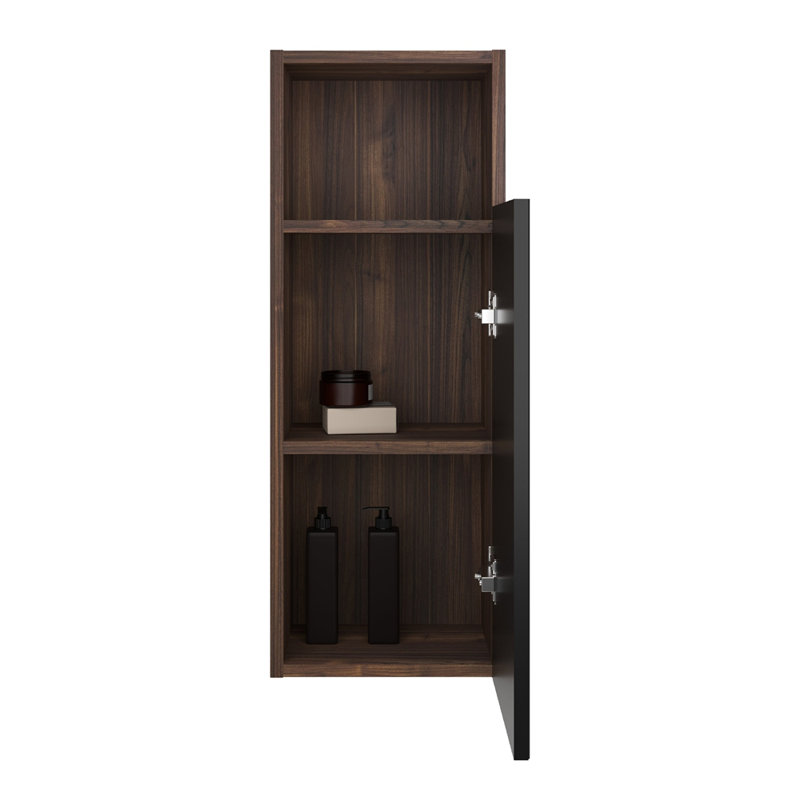 Armoire latérale de salle de bain flottante, rangement mural pour petits espaces avec installation facile, KD
