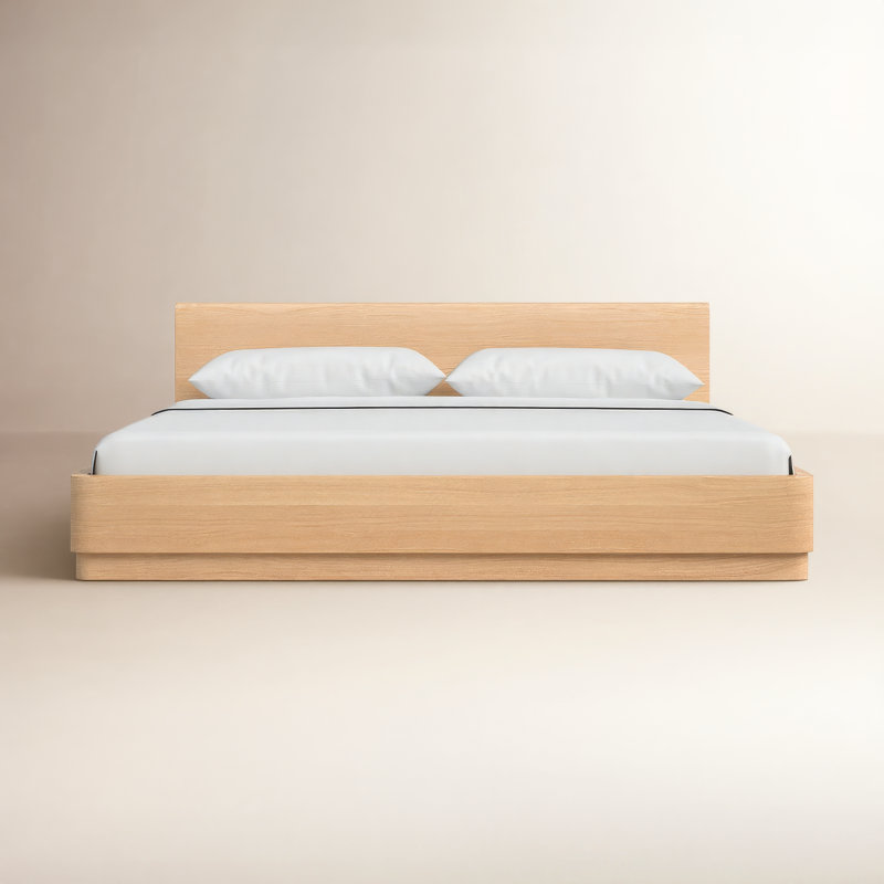 Mille Platform Bed, Queen, Oak