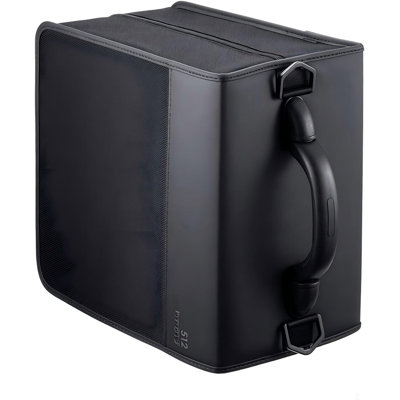 A 512-capacity zipped disc case with a carry handle