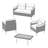 Keesey Rectangular 4 Person 37.4" Dining Set with Cushions