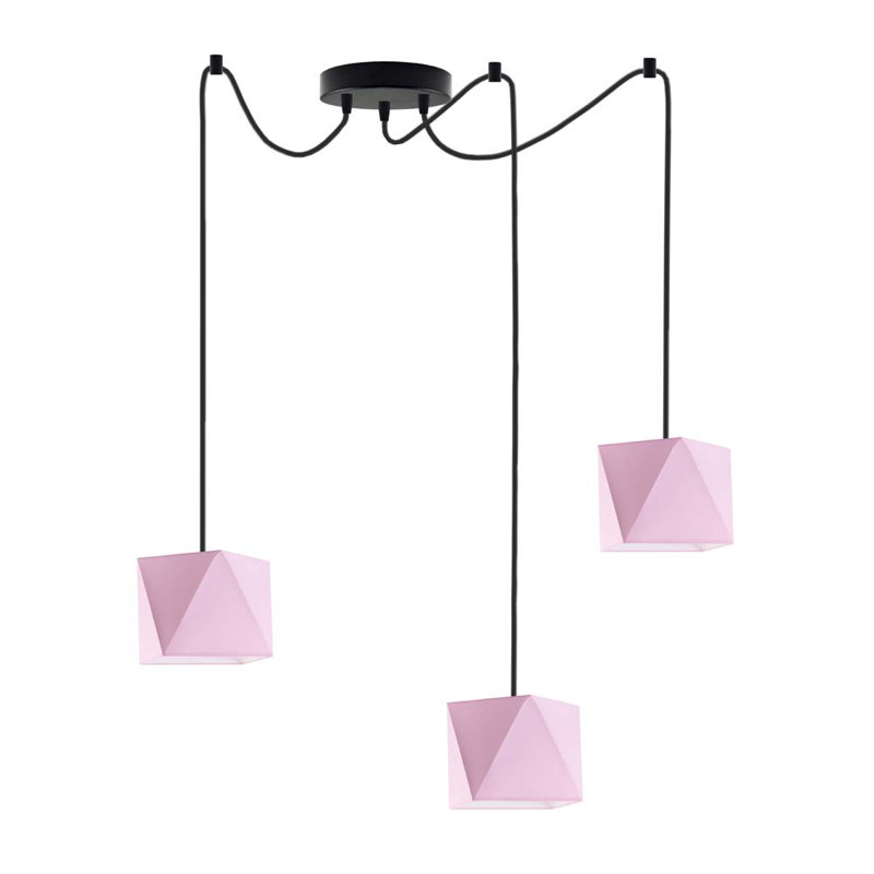 Carnevale 3 - Light Cluster Pendant, Pink, Black