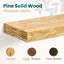 Jorgensen 2 Pieces  Pine Solid Wood Floating Shelves for Wall Decor, Kitchen, Bathroom, Workspace, 1.25in Thick-1226905285-1227379626