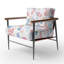 Chaise rembourrée Kids Patchwork - Fauteuil mosaïque rouge pastel-1520819463