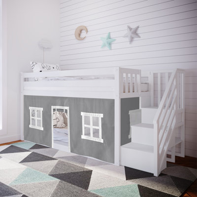  Lit superposé simple au-dessus de simple avec rideau Westhampton Kids