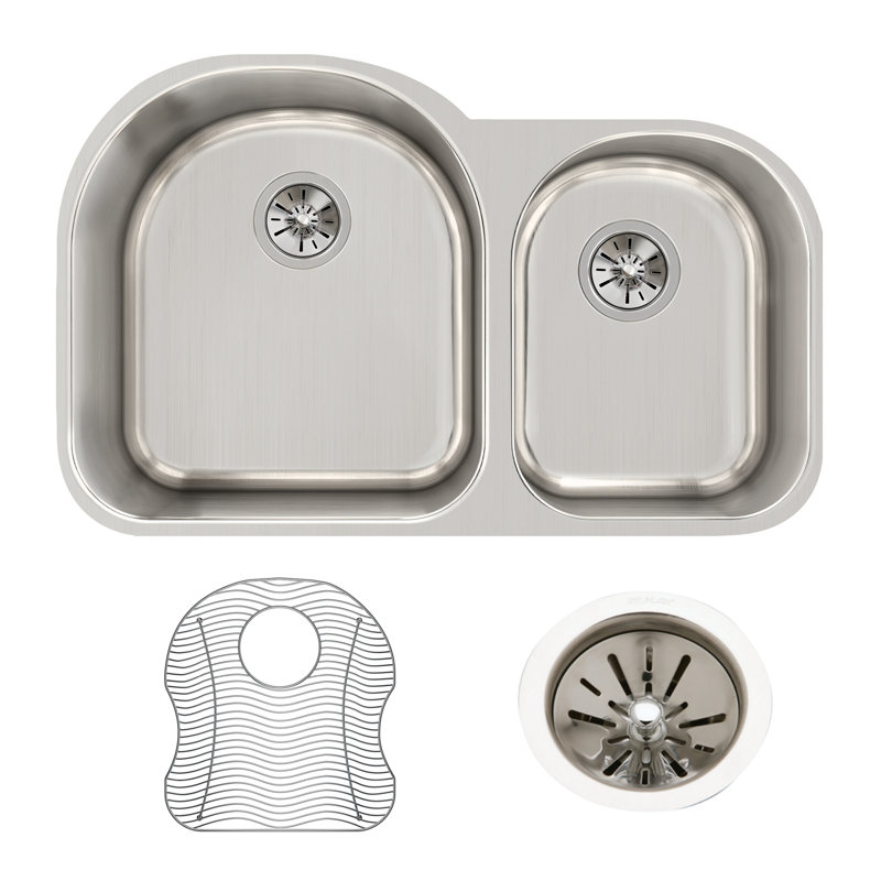 Lustertone 31.25" L x 20" W Double Basin Undermount Kitchen Sink