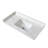 43 Inch White Sintered Stone Bathroom Vanity Top - With Undermount Rectangular Sink And 4" High Backsplash Pre-Drilled Faucet Hole-552962967