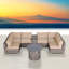 Ensemble modulaire de patio 8 pièces avec coussins durables entièrement assemblé