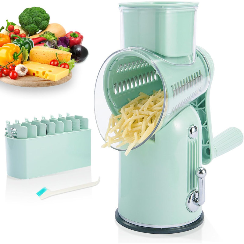 Râpe à fromage manuelle rotative 5-en-1