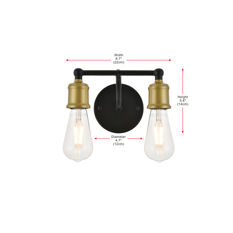 Sumas Dimmable Armed Sconce, 5.6" H x 8.7" W x 8.7" D, Chrome, 2 Lights