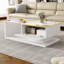 Modern Led Coffee Table - High-Gloss With Tempered Glass Top & Bluetooth Lighting (90X50Cm)-1906289667-1893417381
