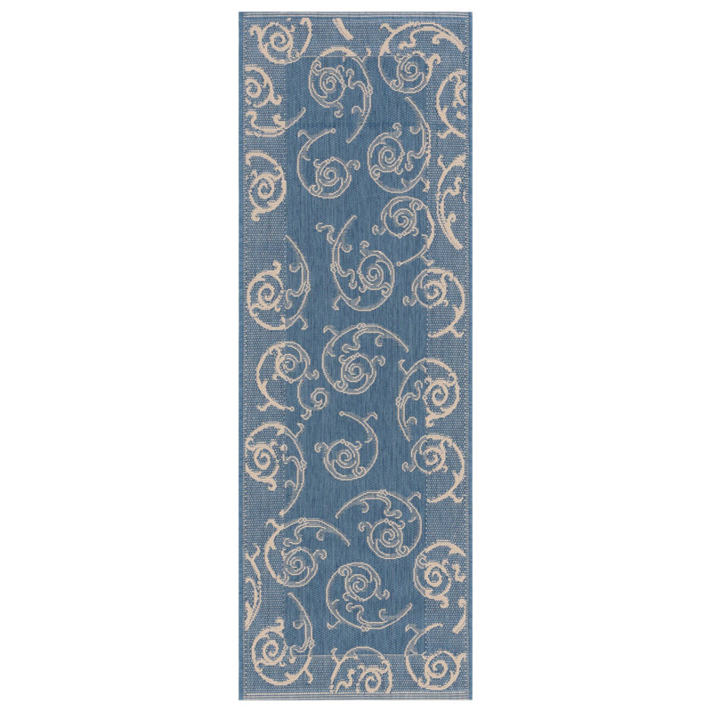 Darryl-Ross Performance Paisley Indoor/Outdoor Area Rug, Runner 2'3" x 6'7"