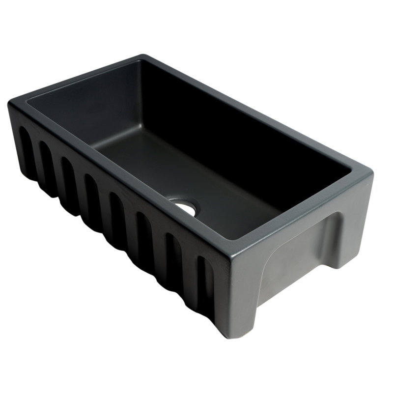 33.13'' L Single Bowl Fireclay Kitchen Sink