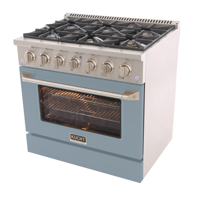 36" 5.2 Cu. Ft. Freestanding Gas, Natural Gas, Light Blue