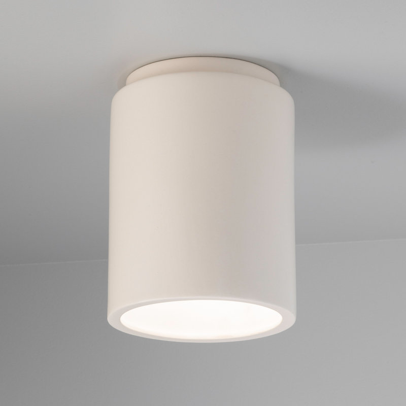 Aayansh - Plafonnier encastré cylindrique - Blanc mat - DEL GU24, Blanc