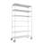 Nergiz 84.25" H x 47.25" W x 17.72" D Height - Adjustable 7-Tier Steel Shelving Unit with Wheels-431938477