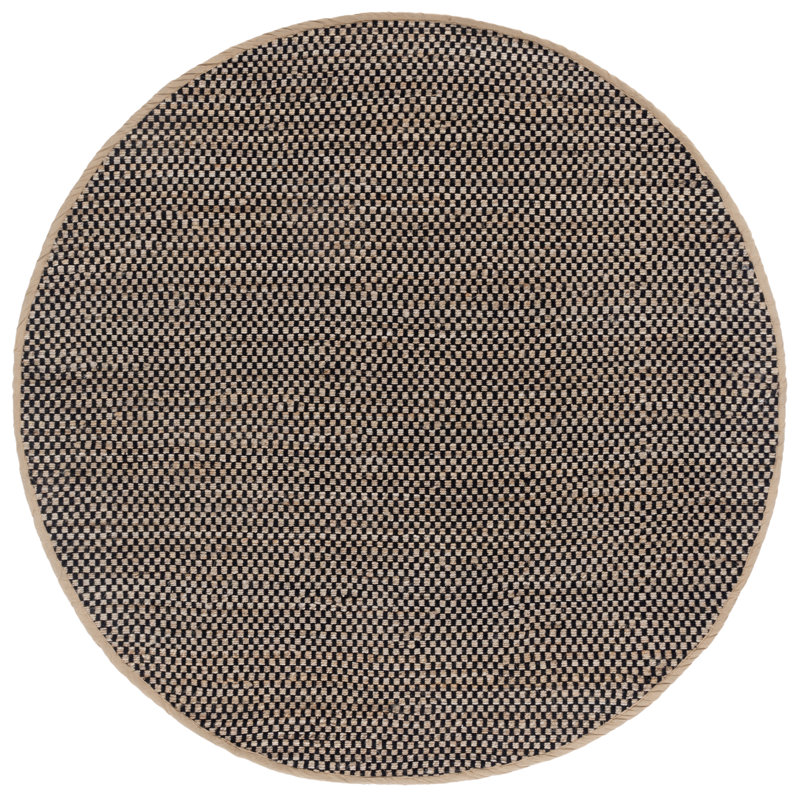 Horrighs 978 Area Rug In Natural / Black, Square 6'