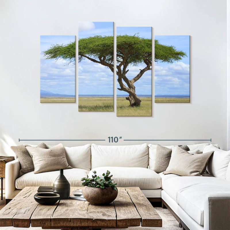 Acacia Tree In Savannah, 54" H x 84" W