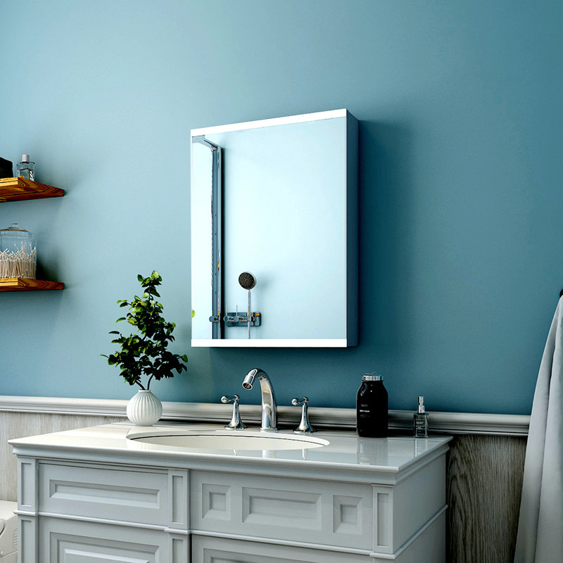 Armoire à pharmacie / miroir de salle de bain éclairée à DEL 20 po x 26 po avec interrupteur à capteur de mouvement