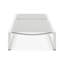 Chaise longue d'extérieur avec 5 positions réglables, structure en aluminium blanc et filet gris, plate à 180 °, peu encombrante, pour divers loisirs, temps respirant, jardin près de la piscine-197402783