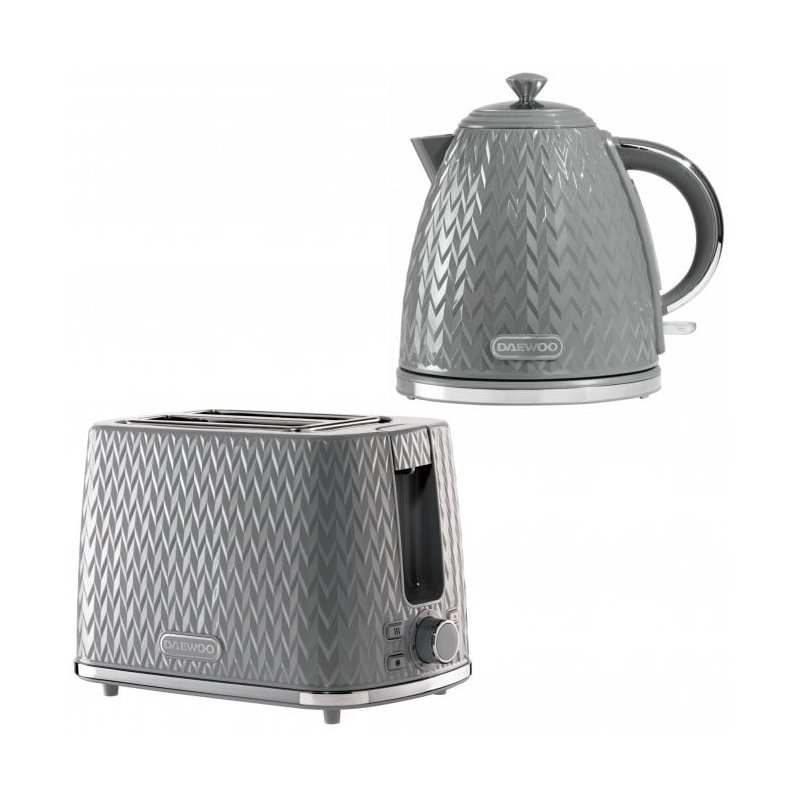 Daewoo Argyle 1.7L Plastic Electric Tea Kettle, Grey