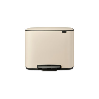 Brabantia Bo Step On Multi-Compartment Recycling Trash Can 3 x 3 Gallon (9 Gallon Capacity)
