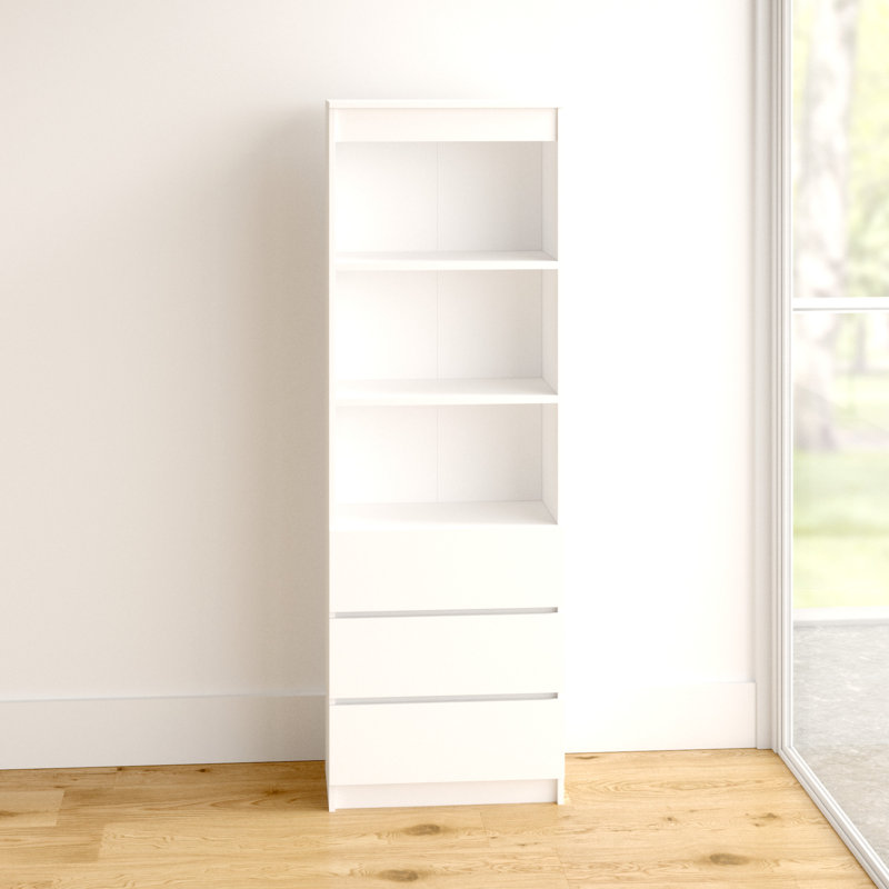 Ikin 180cm H x 60cm W Standard Bookcase, White